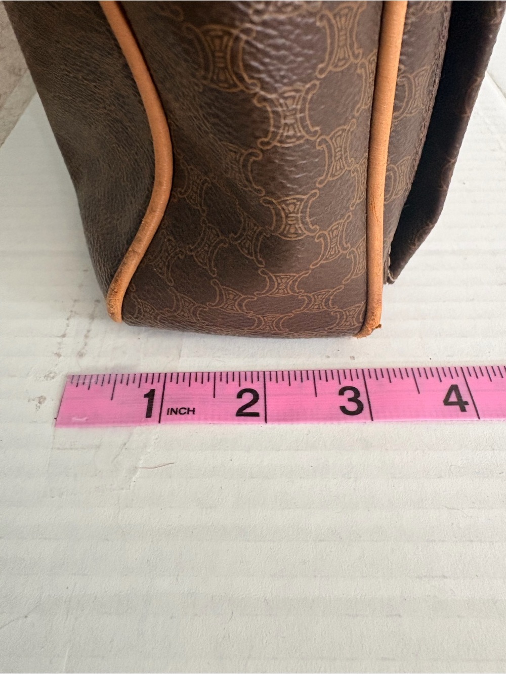 Celine Brown Patterned Leather Briefcase/laptop bag - Picture 6 of 16